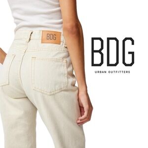 NWT Urban Outfitters BDG Ivory Denim Cowgirl Jeans 37 Women’s 20/22 made Egypt